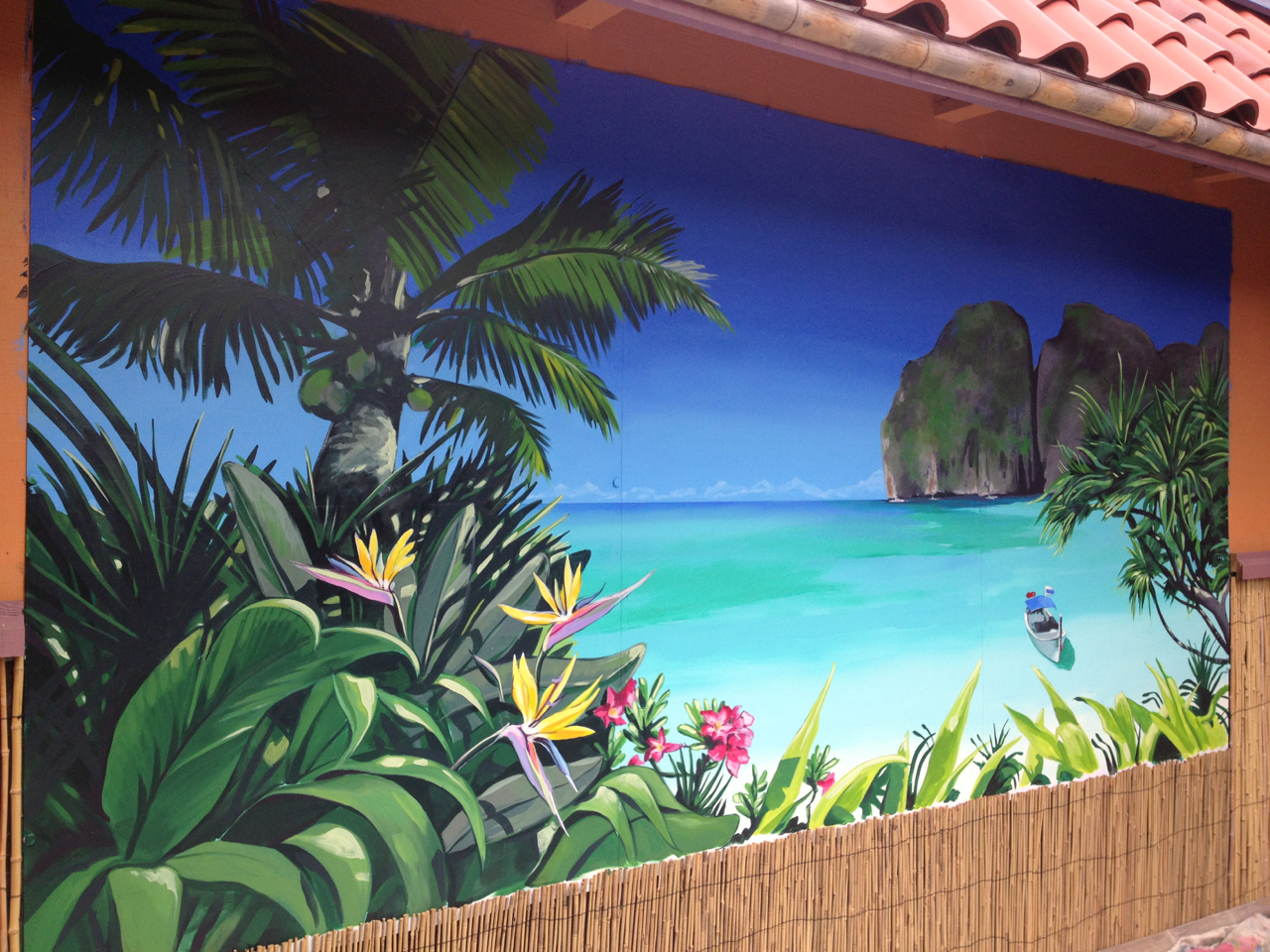 Oasis Hot Tub Gardens Treetown Murals