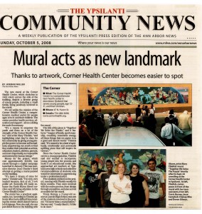 Mural Acts As New Landmark - Newspaper clipping